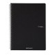 Maxiquaderno Ecoqua original - spiralato - A4 - 90 gr - 1 rigo - 70 fogli - nero - Fabriano