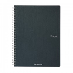 Maxiquaderno Ecoqua original - spiralato - A4 - 90gr - 1 rigo - 70 fogli - verde scuro - Fabriano