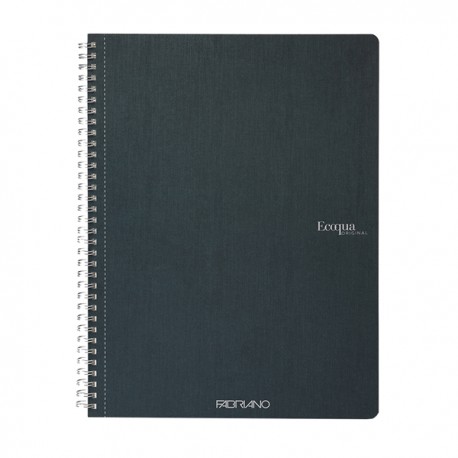 Maxiquaderno Ecoqua original - spiralato - A4 - 90gr - 1 rigo - 70 fogli - verde scuro - Fabriano