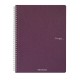 Maxiquaderno Ecoqua original - spiralato - A4 - 90 gr - 1 rigo - 70 fogli - vino - Fabriano