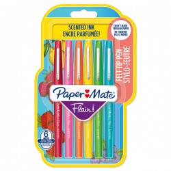 Pennarello Flair Nylon - punta feltro - 1,10mm - colori assortiti Scented - Papermate - conf. 6 pezzi