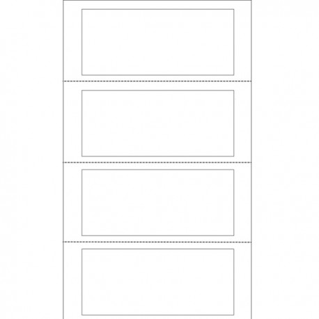 Etichette adesive a modulo continuo TT951-2 - in carta - corsia singola - permanenti - 140 x 60 mm - 4 et/fg - 100 fogli - bianc