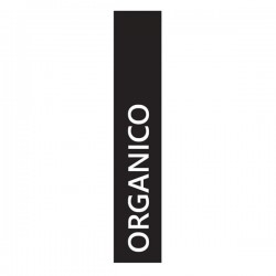 Etichetta adesiva raccolta differenziata - con stampa "ORGANICO" - 50 x 200 mm - vinile - bianco opaco - Medial