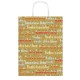 Shopper in carta kraft - con manici - 36 x 46 x 12 cm - fantasia natale - Rex Sadoch