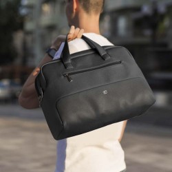 Borsa Gate Trended - con manici - 41 x 30 x 15 cm - ecopelle - nero - In Tempo