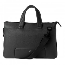 Borsa espandibile Gate Trended - con manici - 41 x 30 x 7 cm - ecopelle - nero - In Tempo