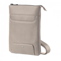 City bag piccola Gate Trended - 20 x 26 x 2 cm - ecopelle - ghiaccio - In Tempo