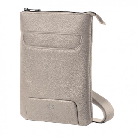City bag piccola Gate Trended - 20 x 26 x 2 cm - ecopelle - ghiaccio - In Tempo