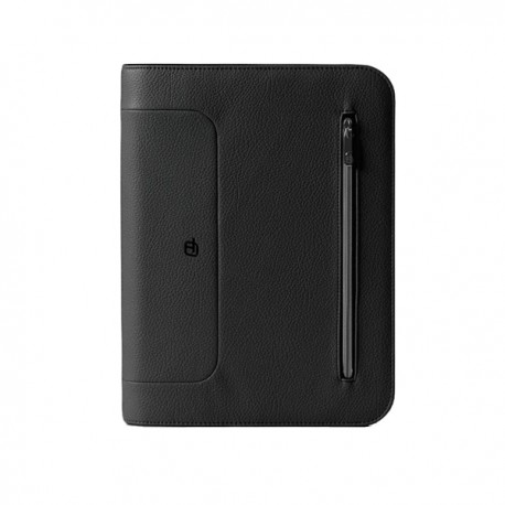 Portablocco Gate Trended - 28 x 35 cm - f.to utile A4 - ecopelle - nero - In Tempo