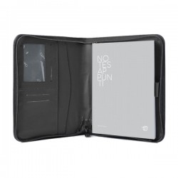 Portablocco Gate Trended - 19 x 23 cm - f.to utile A5 - ecopelle - nero - In Tempo