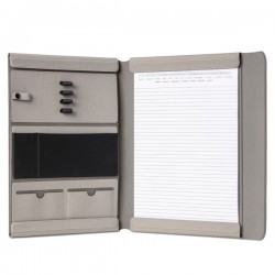 Portablocco Meet - con alette magnetiche - 31 x 25 x 1,4 cm - grigio - In Tempo