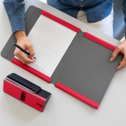 Portablocco Meet - con alette magnetiche - 31 x 25 x 1,4 cm - rosso - In Tempo