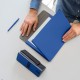 Portablocco Meet - con alette magnetiche - 31 x 25 x 1,4 cm - blu - In Tempo