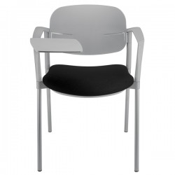 Poltroncina visitatore Step SPGPTT - con braccioli inclusi e tavoletta - nero - Unisit