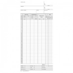 Scheda orologio presenze (controllo mensile) - cartoncino da 275 gr - 22,5 x 10,4 cm - DU158000000 - Data Ufficio - conf. 100 pe