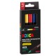 Marcatore Uni Posca PC1M - punta extra fine 0.7 mm - colori assortiti - Uni Mitsubishi - conf. 5 pezzi