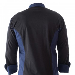 Giacca cuoco Raul - da uomo - manica lunga - taglia XL - blu - Giblor's