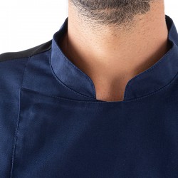 Giacca cuoco Thiago - da uomo - manica corta - taglia L - blu - Giblor's