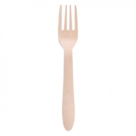 Forchetta monouso in legno - 16,5 cm - Signor Bio - conf. 100 pezzi