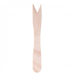 Forchettina monouso in legno - 8,5 cm - Signor Bio - conf. 100 pezzi