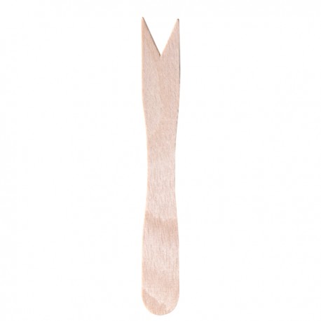 Forchettina monouso in legno - 8,5 cm - Signor Bio - conf. 100 pezzi