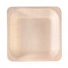 Piatto piano monouso - quadrato - 14,5 x 14,5 cm - legno - colore naturale - Signor Bio - conf. 50 pezzi