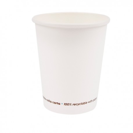 Bicchiere in carta - 350 ml - bianco - Signor Bio - conf. 50 pezzi