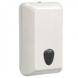 Dispenser per carta igienica interfogliata Woodplastic - piegati a V e Z - 300 x 132 x 170 mm - 550/450 fogli - bianco - Mar Pla