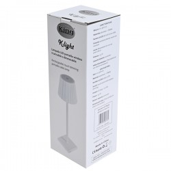 Lampada da tavolo - a led - 10 x 10 x 38 cm - alluminio/pmma - nero - King Collection