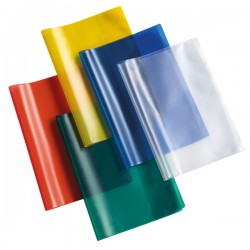 Coprimaxi Glass - c/alette - PP - 145 mic - A4 - goffrato - trasparente - verde - Colorosa
