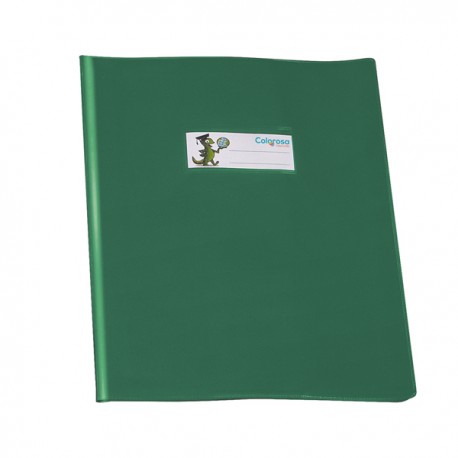 Copriquaderno GreenLine - c/alette - PVC - 220 mic - A5 - lucido coprente - verde - Colorosa