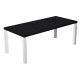Scrivania direzionale Prestige Quadro - 180 x 90 cm - nero venato/bianco