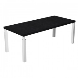 Scrivania direzionale Prestige Quadro - 180 x 90 cm - nero venato/bianco