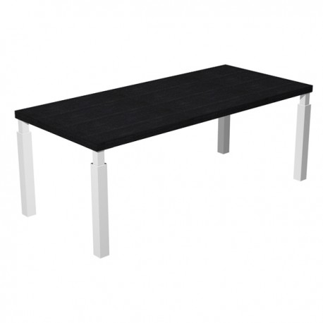 Scrivania direzionale Prestige Quadro - 180 x 90 cm - nero venato/bianco