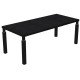 Scrivania direzionale Prestige Quadro - 180 x 90 cm - nero venato/nero