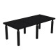 Tavolo riunione Prestige Quadro - 220 x 100 cm - nero venato/ nero