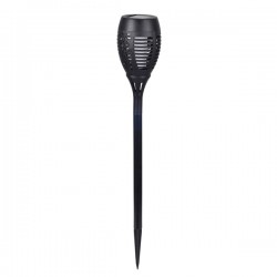 Picchetto solare Olympia XL - con effetto fiamma - 59 cm - nero - Velamp - conf. 2 pezzi