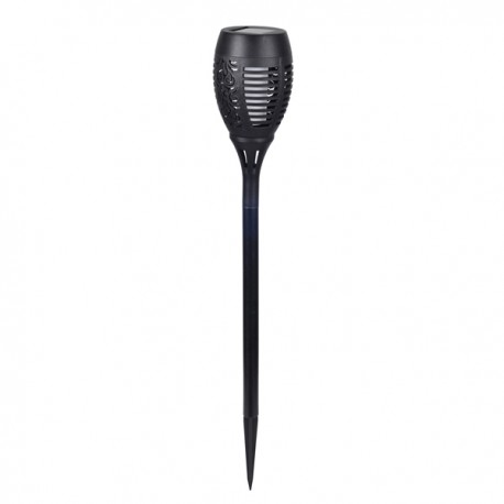 Picchetto solare Olympia XL - con effetto fiamma - 59 cm - nero - Velamp - conf. 2 pezzi