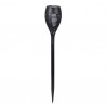 Picchetto solare Olympia XL - con effetto fiamma - 59 cm - nero - Velamp - conf. 2 pezzi