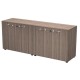 Coppia mobili bassi Elegance - con ante - 180 x 45,3 x 75 cm - noce toscano