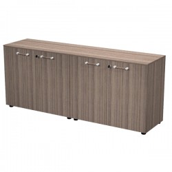 Coppia mobili bassi Elegance - con ante - 180 x 45,3 x 75 cm - noce toscano