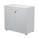 Armadio modulare - ante battenti - 90 x 44 x 85 cm - grigio