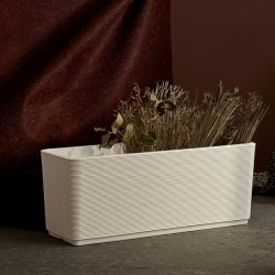 Vaso rettangolare Sinai Dot - 131 L - sabbia - TeraPlast