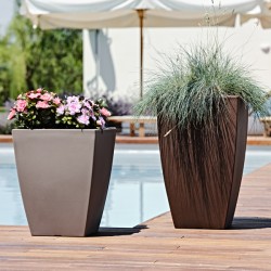 Vaso Quadro Veneto - 56 L - PE - antracite - TeraPlast