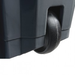 Contenitore mobile Ecoconti - a pedale - 60 L - plastica riciclata - grigio/marrone - Medial