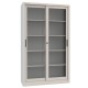 Armadio con ante scorrevoli - a vetrata - 120 x 45 x 200 cm - grigio - Armet