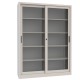 Armadio con ante scorrevoli - a vetrata - 150 x 45 x 200 cm - grigio - Armet