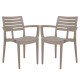Sedia Firenze - con braccioli - 59 x 51 x 80 cm - polipropilene - juta - Grandsoleil - conf. 2 pezzi