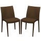 Sedia Venice - 51 x 49 x 80 cm - polipropilene - moka - Grandsoleil - conf. 2 pezzi