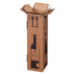 Scatola Wine Pack - per 1 bottiglia - 10,5 x 10,5 x 42 cm - Bong Packaging - conf. 20 pezzi